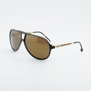 CARRERA 1050/S 02M2 YL Sunglasses - Black/Gold Frame, Gold Polarized Lenses